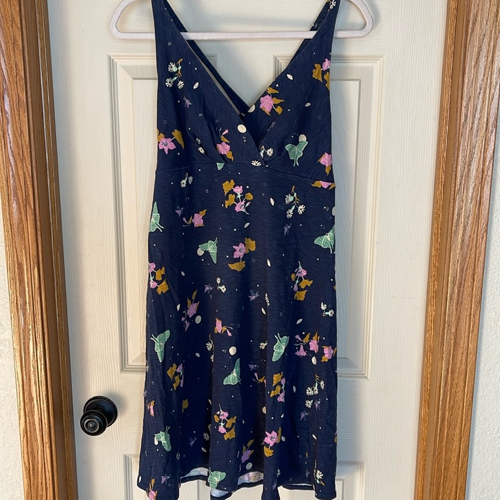 Patagonia Amber Dawn Dress- Medium - Nocturnal Pollinator pattern